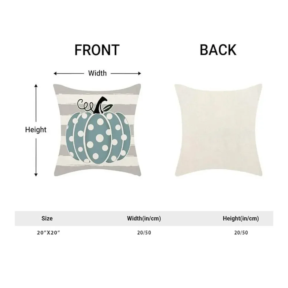New: 2 pk teal pumpkin pillow covers; boho; pumpkin;‎ fall decor